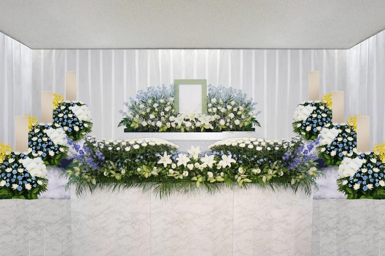 家族葬Ｃプラン花祭壇